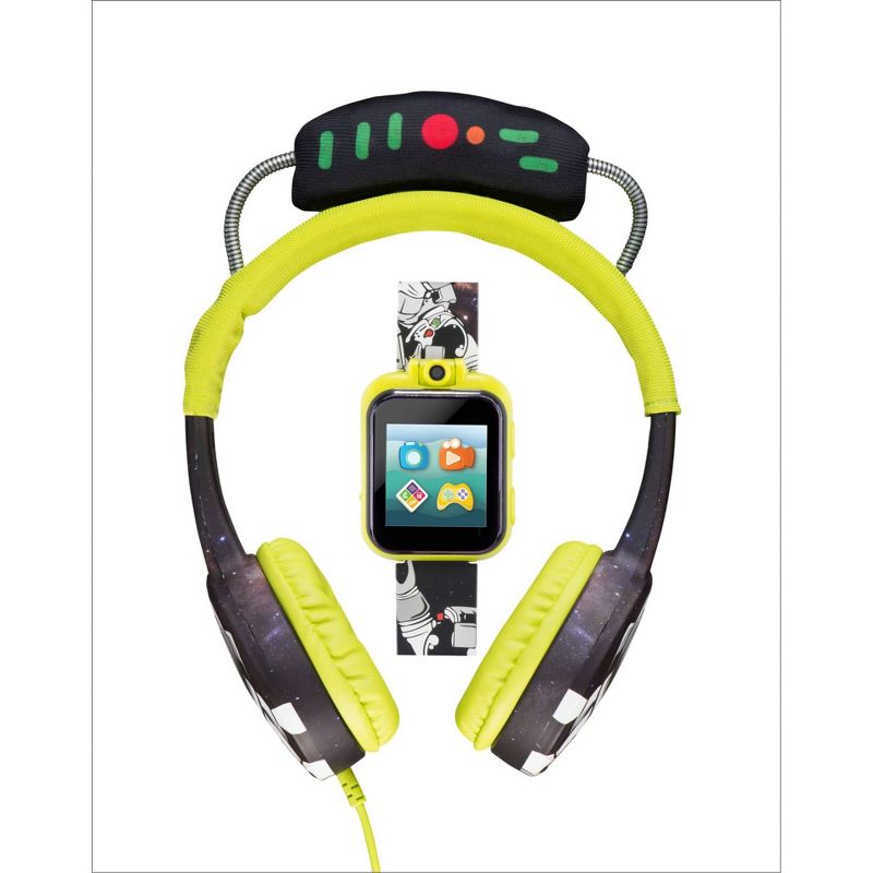 PlayZoom Kids Smartwatch with Headphones: Green Astronaut, 1 of 9