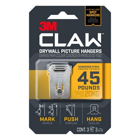 3M Claw Drywall Picture Hanger 30KG 3PH30-2UKN, 2 Hangers