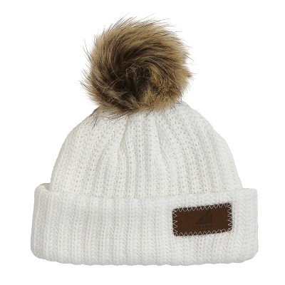 Arctic Gear Infant Cotton Cuff Winter Hat with Pom Bright White with Shepard Pom