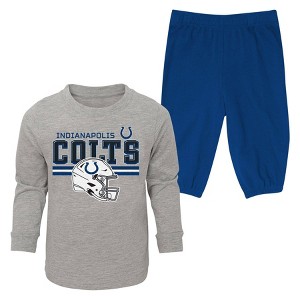 NFL Indianapolis Colts Boys' 2pk Pant and Long Sleeve T-Shirt Set - 1 of 3