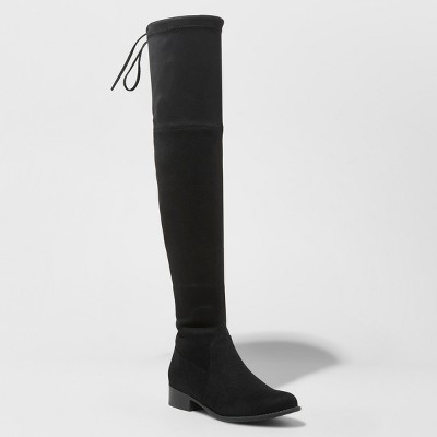 target black knee high boots