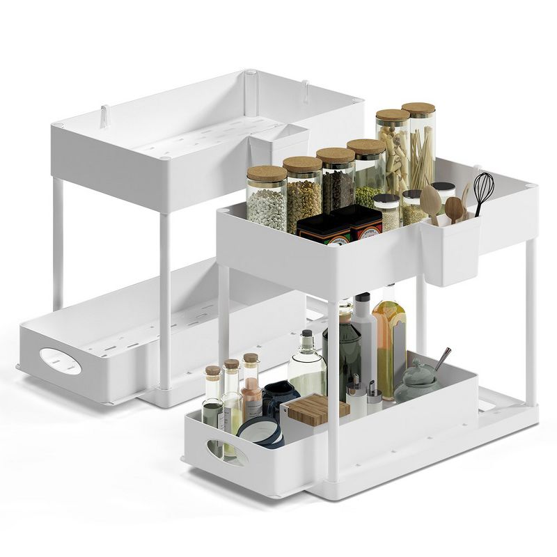 StorageBud 2-Tier Under Sink Organizer and Storage with Sliding Drawer, 3 of 13