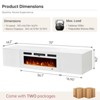 Aoxun 70" Floating Fireplace TV Stand with 36" Electric Fireplace, Wall Mounted Fireplace Entertainment Center with Storage - 2 of 4