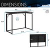 AZL1 Life Concept Folding Table Space Saving No Assembly Needed with Sturdy Steel Legs for Small Home Bedroom Dorm Grey, Black, 43.7"*29.92"*3.39" - 3 of 4