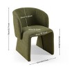 Modern Upholstered Accent Chair With Teddy Fabric, Single Sofa Side Chair For Bedroom, Dining Room Or Living Room Seating-Maison Boucle - 3 of 4