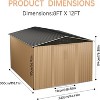 Acekool Large Metal Storage Shed, Outdoor Tool Shed, Lockable Doors, Vents, Sloped Roof - 2 of 4
