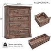 SinCiDo 5 Drawers Dresser for Bedroom, Farmhouse 46" Tall Dressers w/Roman Column - 4 of 4