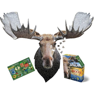 Madd Capp Games I AM Moose 700 Piece Animal Head-Shaped Jigsaw Puzzle