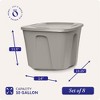 HOMZ Stackable and Nestable Heavy Duty Plastic Storage Container with 4 Way Handles - 4 of 4