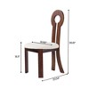WJSHome Sheep Plush Upholstery Dining Chairs Set of 4, Rubberwood Dining Chairs, Retro Key Shape Design for Kitchen and Restaurant - 4 of 4