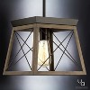 Urban Ambiance Luxury Luxe Industrial Pendant,  9"H x 10"W,  Olde Bronze Finish, UHP2124 - 3 of 4