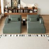 102" Oversized Cloud Sectional Lounge Chaise, Corduroy Reclining Sleeper Sofa Bed, Plush Loveseat Chair, No Assembly, for Living Room & Bedroom - 3 of 4