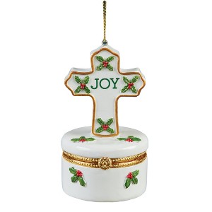Collections Etc Hand-Painted Trinket Christmas Ornaments of Faith - 1 of 3