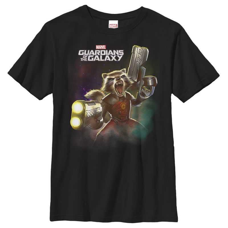 Boy's Marvel Guardians of the Galaxy Rocket Space T-Shirt, 1 of 5