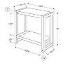 Monarch Specialties Accent Table Side End Narrow Small 2 Tier Living Room Bedroom Metal Laminate Black Contemporary Modern - 4 of 4