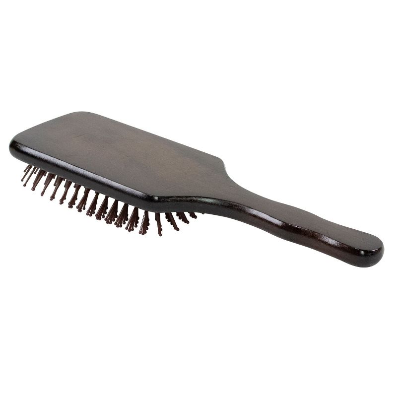 Bass Brushes 3 Series Style & Detangle Hair Brush with Nylon Pin Solid Beech Wood Handle Expresso, 4 of 6