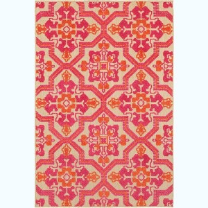 Oriental Weavers Cayman 2541V Sand/ Pink Indoor/Outdoor Area Rug - 6'7" x 9'6" - 1 of 1