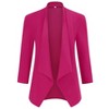 Blazer for Women Open Front Cardigan Jacket 3/4 Sleeve Lightweight Work Casual Blazer - 3 of 4