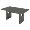 NicBex Dining Table Set for 6 Retro Rectangular Table Trestle Base with 6 Chairs for Kitchen - 2 of 4