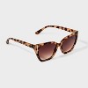 Women's Cateye with Metal Striped Sunglasses - A New Day™ Beige - 2 of 2