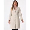 INSPIRE CHIC Women's Notched Lapel Single Breasted Outwear Work Long Winter Coat - 3 of 4