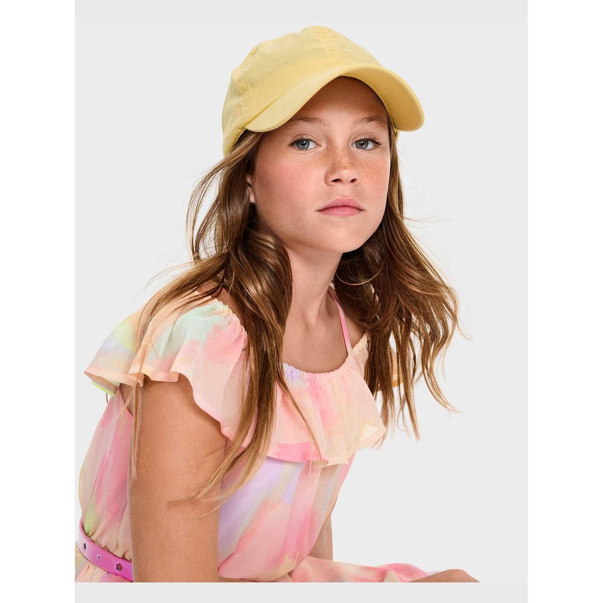 The Children's Place Girls Sleeveless Rainbow Tie Dye Off Shoulder Dress - thumbnail 3