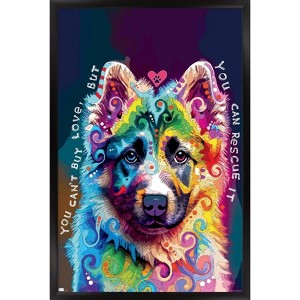 Trends International Dean Russo - The Rescue Pup Framed Wall Poster Prints - 1 of 4