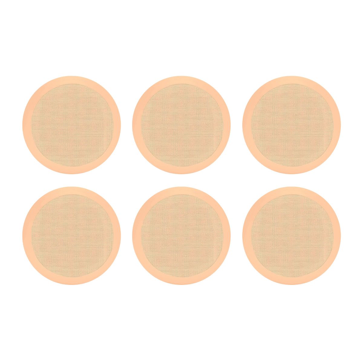 Pyle PDIC Series 150W 5.25" Round Flush Mount In Wall/In Ceiling Speakers for Home Audio Sound System, 3 Pair, Tan