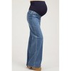 PinkBlush Blue Wide Leg Maternity Jeans - 3 of 4