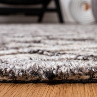 Gray Hand-Tufted Wool and Viscose Rectangular Area Rug