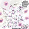 Big Dot of Happiness Beautiful Butterfly - Floral Baby Shower or Birthday Party Candy Favor Sticker Kit - 304 Pieces - 2 of 4