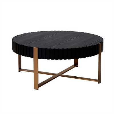 OUTSUPPLY Coffee Table, Modern Round Pedestal Table for Living Room & Bedroom