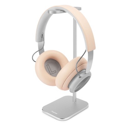 Insten Desk Headphone Stand & Holder Compatible with AirPods Max, Beats, Bose, Sony Wireless & All Gaming Headsets, Silver