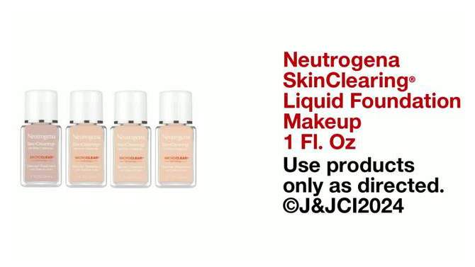Neutrogena Skin Clearing Oil-Free Liquid Foundation with Salicylic Acid , 2 of 11, play video