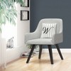 Gray Striped Ornate Letter Script By Abc 16 X 16 Decorative Throw Pillow by Trademark Fine Art - 3 of 4