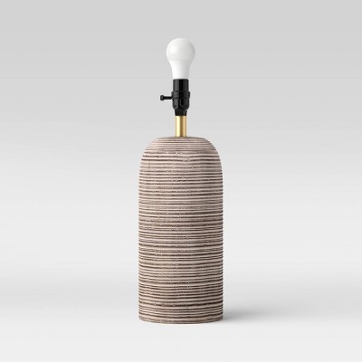 Large Faux Wood Lamp Base Brown - Threshold™