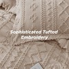 2-3 Pcs Tufted Boho Comforter Set Bed Set GentleSoft Farmhouse Shabby Chic Embroidery Bedding - 4 of 4