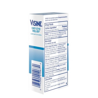 Visine Dry Eye Relief Lubricating Eye Drops - 0.5 fl oz