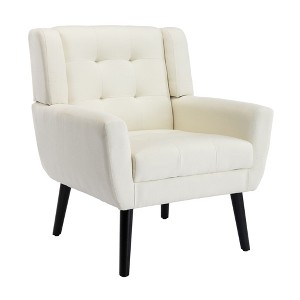 NicBex Accent Chair Modern Soft Upholstered Armchair,Single Sofa Chair with Metal Legs for Bedroom,Living Room - 1 of 4