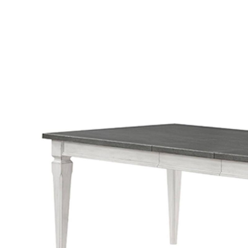 90&#34; Katia Dining Table Rustic Gray and Weathered White Finish - Acme Furniture, 4 of 11