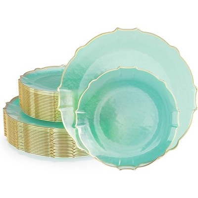 Trendables 40 Pieces Plastic Disposable Wedding Plates Set 20 X 7 5   GUEST 3867dff0 1742 4587 91bf 54c161175523