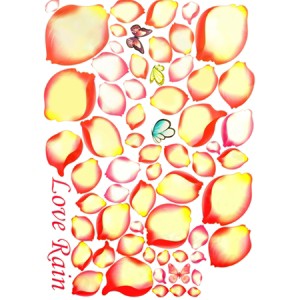 Slickblue Rain of Petals Wall Art Decals - Peel-and-Stick Vinyl for Home, Living Room, Bedroom - 19.6"x27.5" - 1 of 4