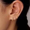 Inerney Gold Huggie Hoop Earrings Set for Women, Dainty Small Sterling Silver Earring Stacks Hypoallergenic Jewelry for Multiple Piercings - 2 of 4