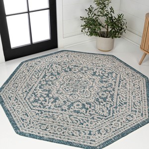 JONATHAN Y Sinjuri Medallion Textured Weave Indoor/Outdoor Area Rug - 1 of 4