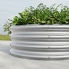 Lirago Round Galvanized Metal Raised Garden Bed-Large Outdoor Planter Box for Vegetables and Flowers Silver 32"Lx32"Wx11.42"H - 4 of 4
