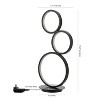 17.25" 3-Light Juno Bohemian Coastal Iron Integrated LED Table Lamp Black - JONATHAN Y: Touch Sensor, Nightstand-Compatible - 3 of 4