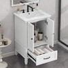 ORRD 20" Bathroom Vanity with Sink – White Cabinet with Drawer & 2 Doors - 2 of 4