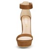 Allegra K Women's Open Toe Platform High Block Heel Ankle Strap Sandals - 3 of 4