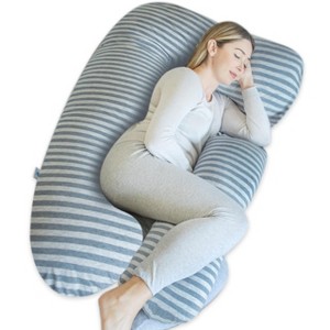 PharMeDoc Pregnancy Pillows U-Shape Full Body Maternity Pillow, Jersey Cover - 1 of 4