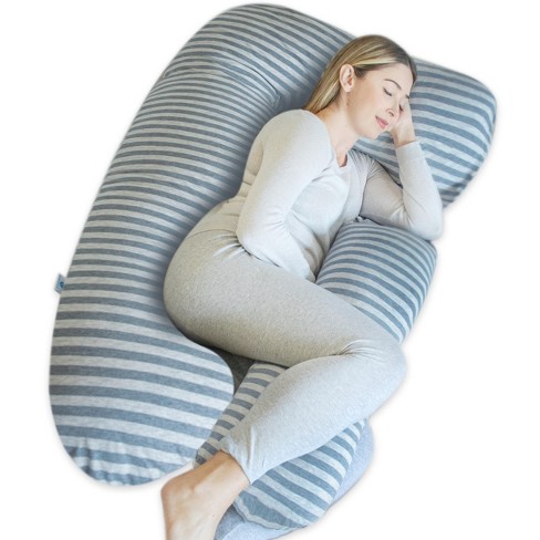 Pharmedoc Pregnancy Pillows U-shape Full Body Maternity Pillow, Jersey  Cover - Silver Moon : Target